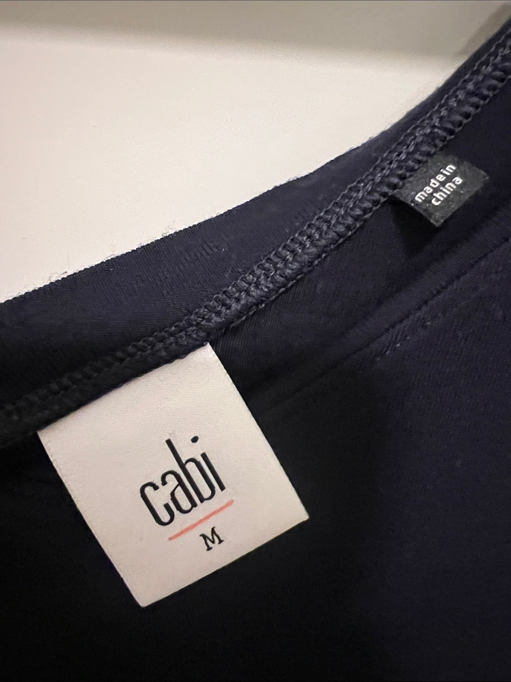 CAbi Navy V-Neck Short Sleeve Top - Picture 2 of 5